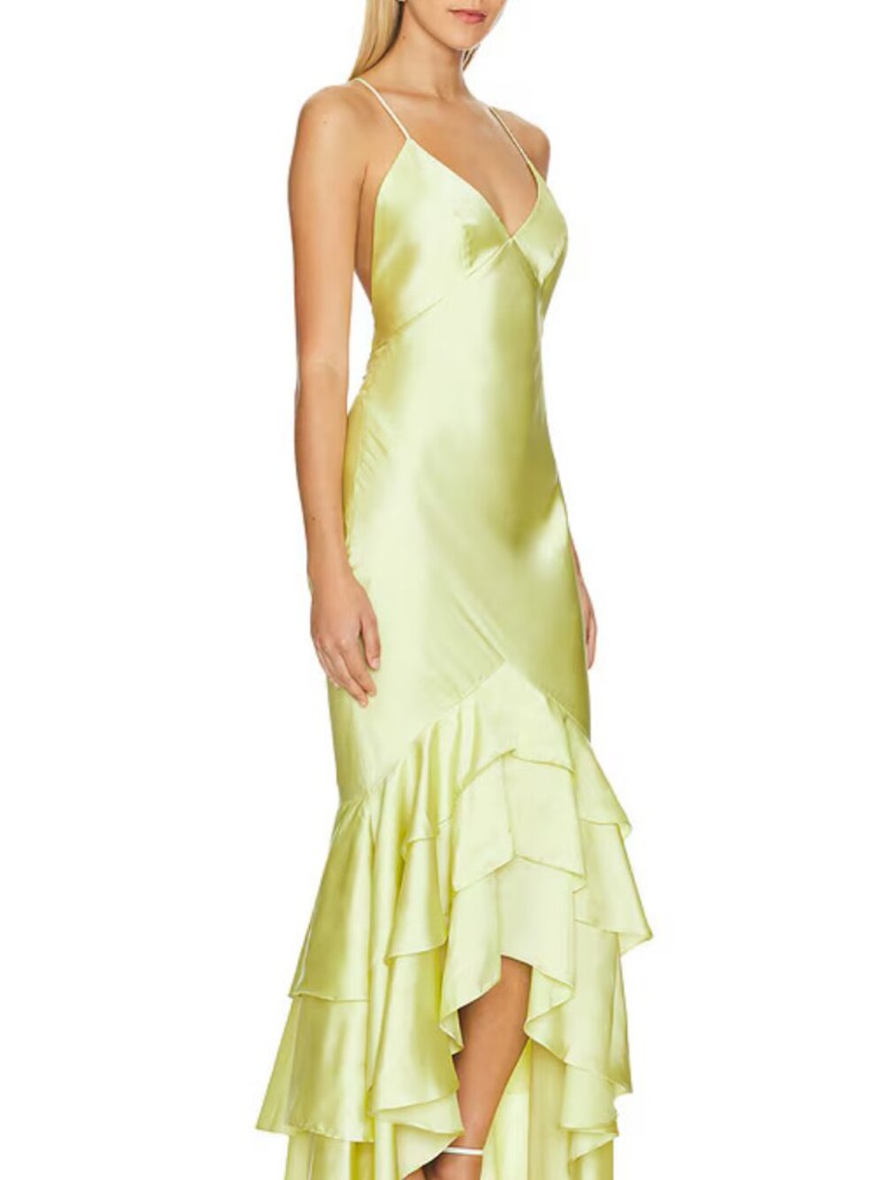 Lovers + Friends Cleo Gown Melon Green Size S
